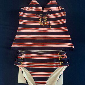 🇺🇸 La Blanca Sailor Stripe Tankini Set w/ Beach Shorts – Brand New (No Tags)